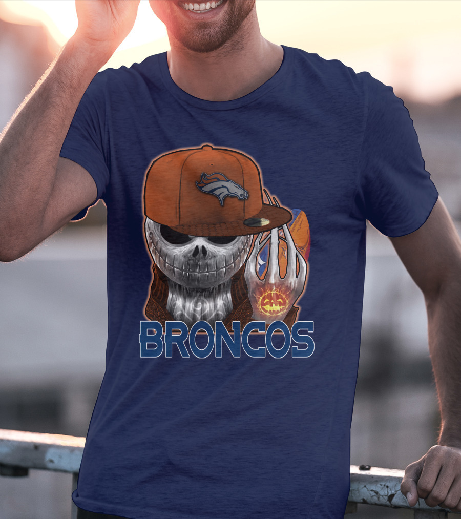 Jackskull Broncos Halloween T-Shirt