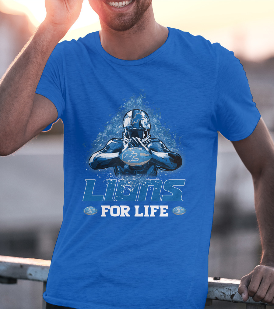 Lions For Life Detroit Lions Football Player T-Shirt