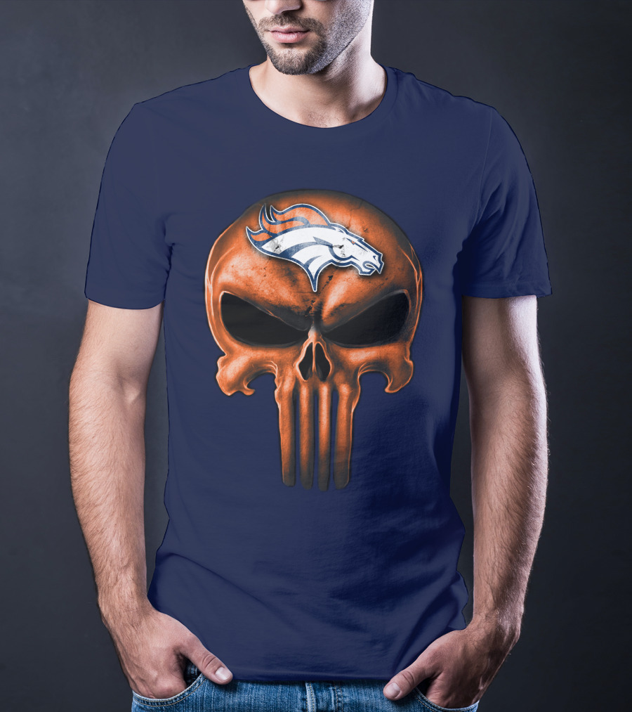 Skull Denver Broncos T-Shirt