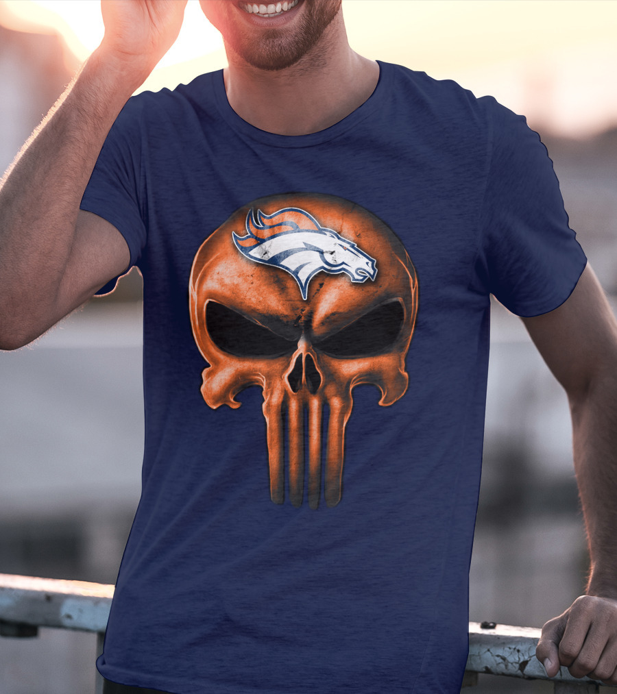 Skull Denver Broncos T-Shirt