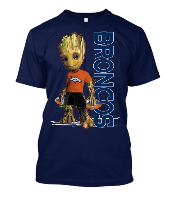 Groot V1 Denver Broncos Football Fan Character T-Shirt