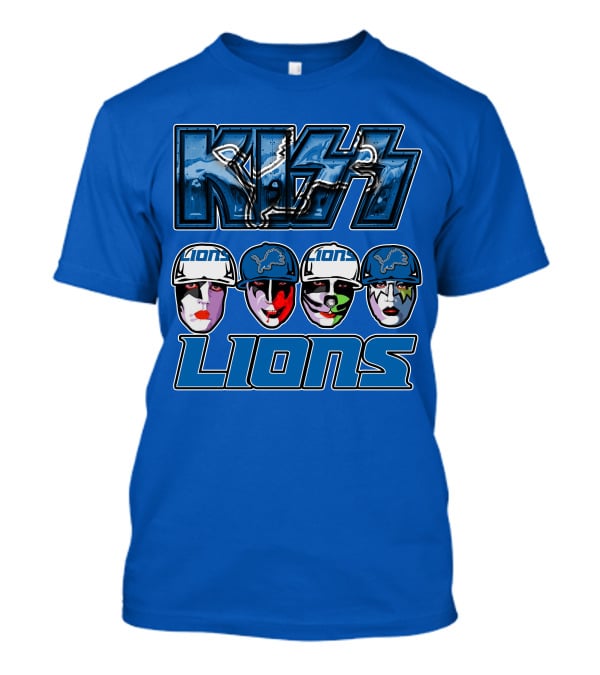 KISS Detroit Lions Face Paint Helmets T-Shirt