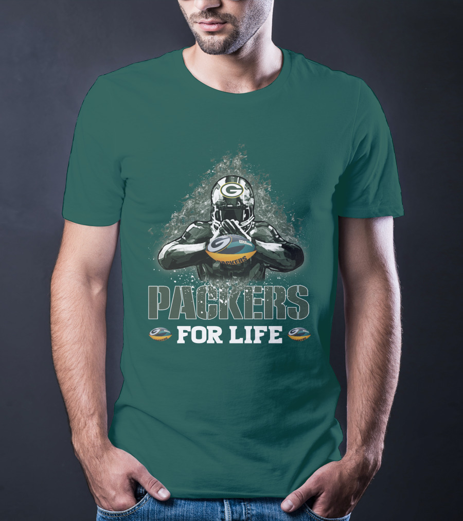 Packers For Life Green Bay Football Fan T-Shirt