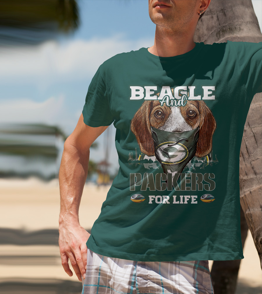 Beagle And Packers For Life Green Bay Packers T-Shirt