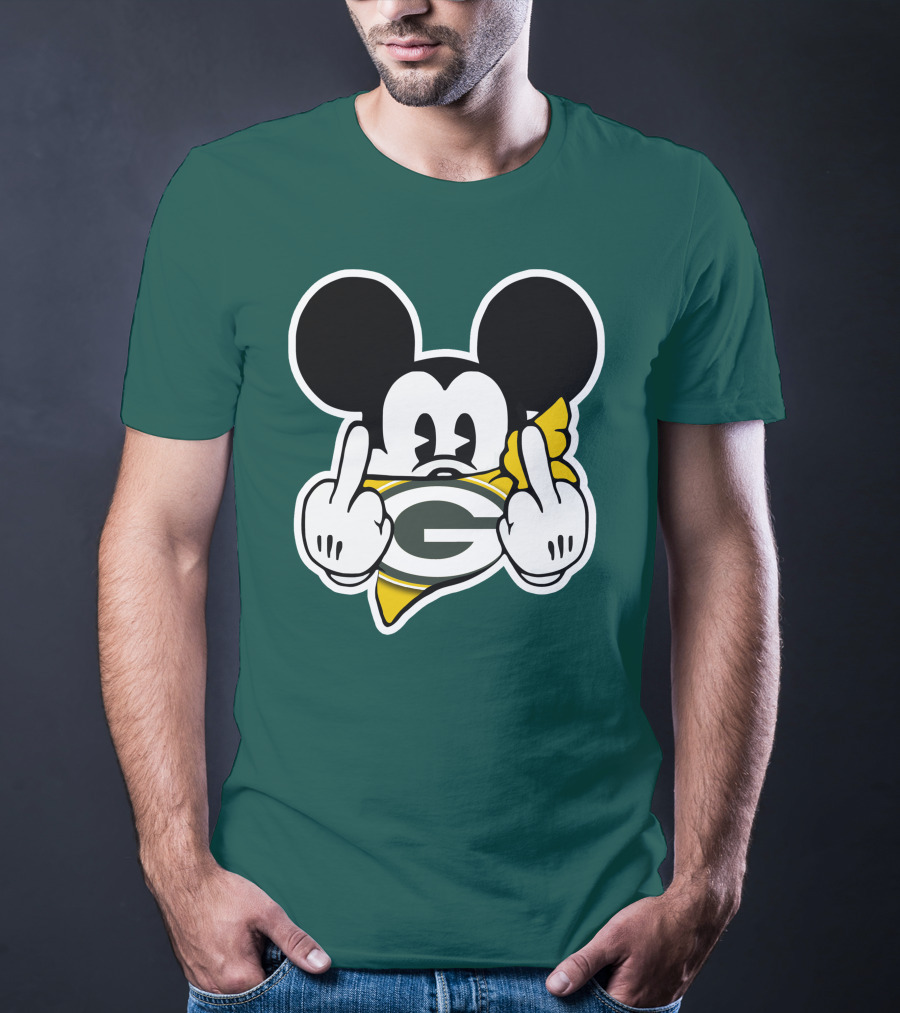 Green Bay Packers Mickey Gesture Fandom T-Shirt