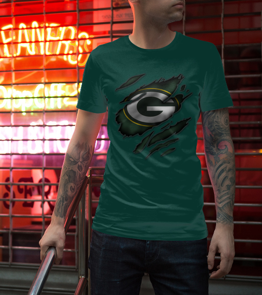 Green Bay Packers Iconic G Logo Tear-Away T-Shirt