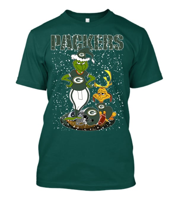 Grinch Packers Christmas Football T-Shirt