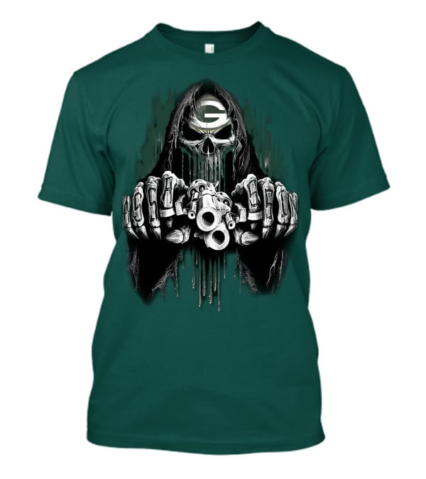 Green Bay Packers G Skull Grim Reaper 84 T-Shirt
