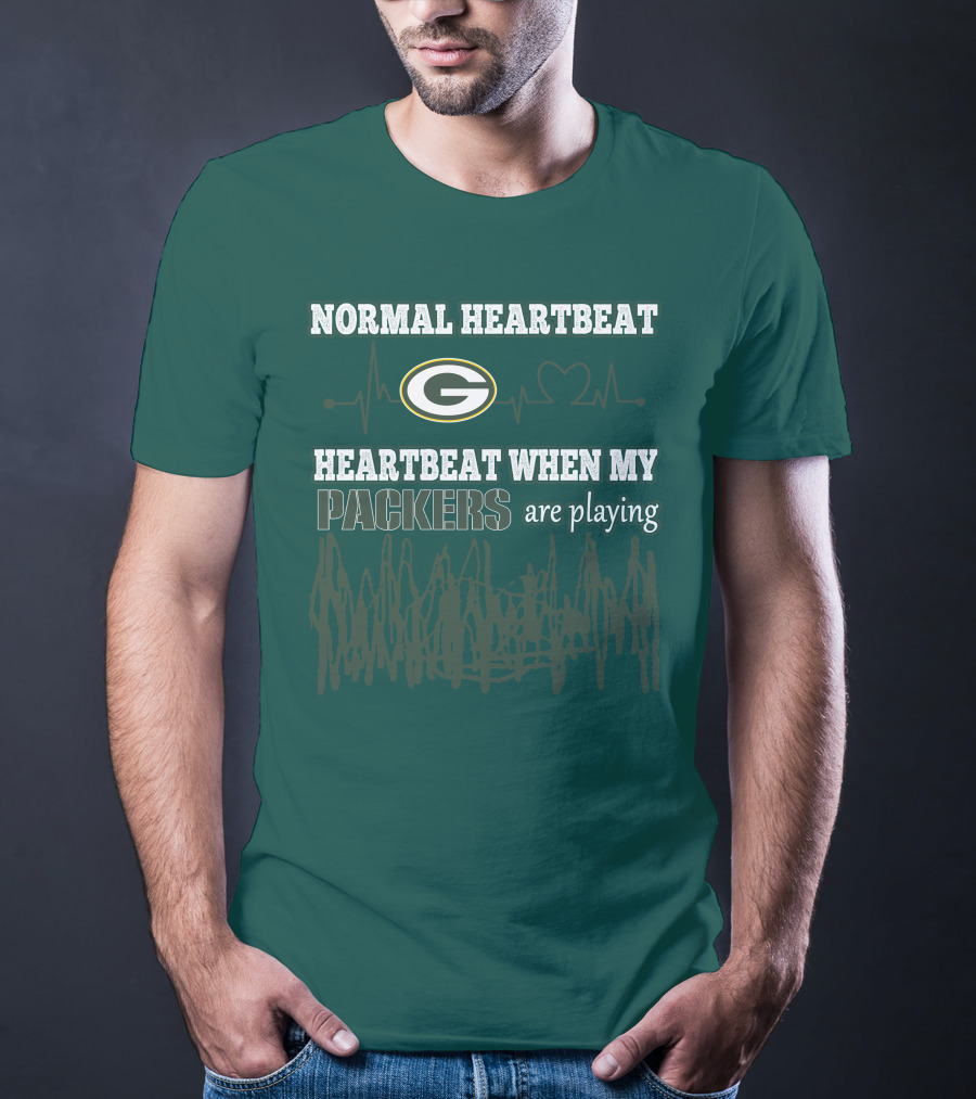 Normal Heartbeat Heartbeat When My Packers Are Playing T-Shirt