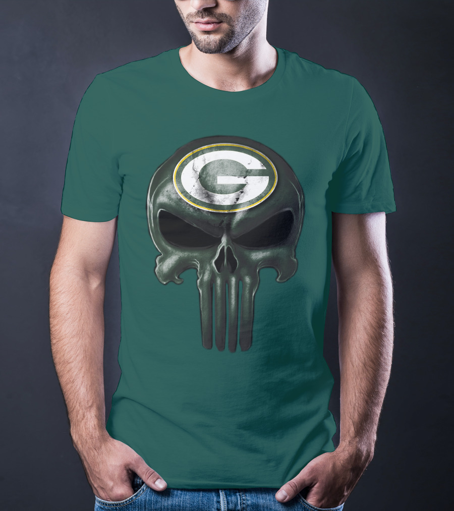 Green Bay Packers Skull T-Shirt