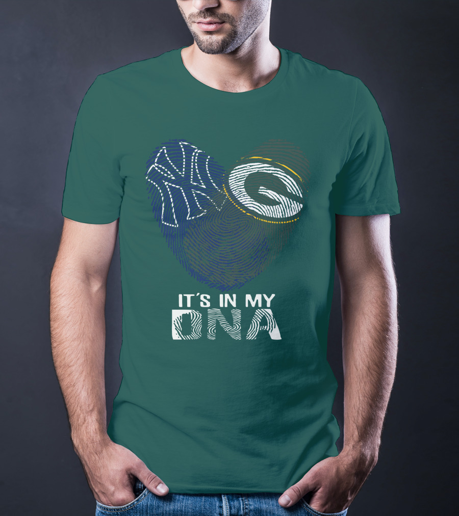New York Yankees Green Bay Packers It's In My Dna T-Shirt