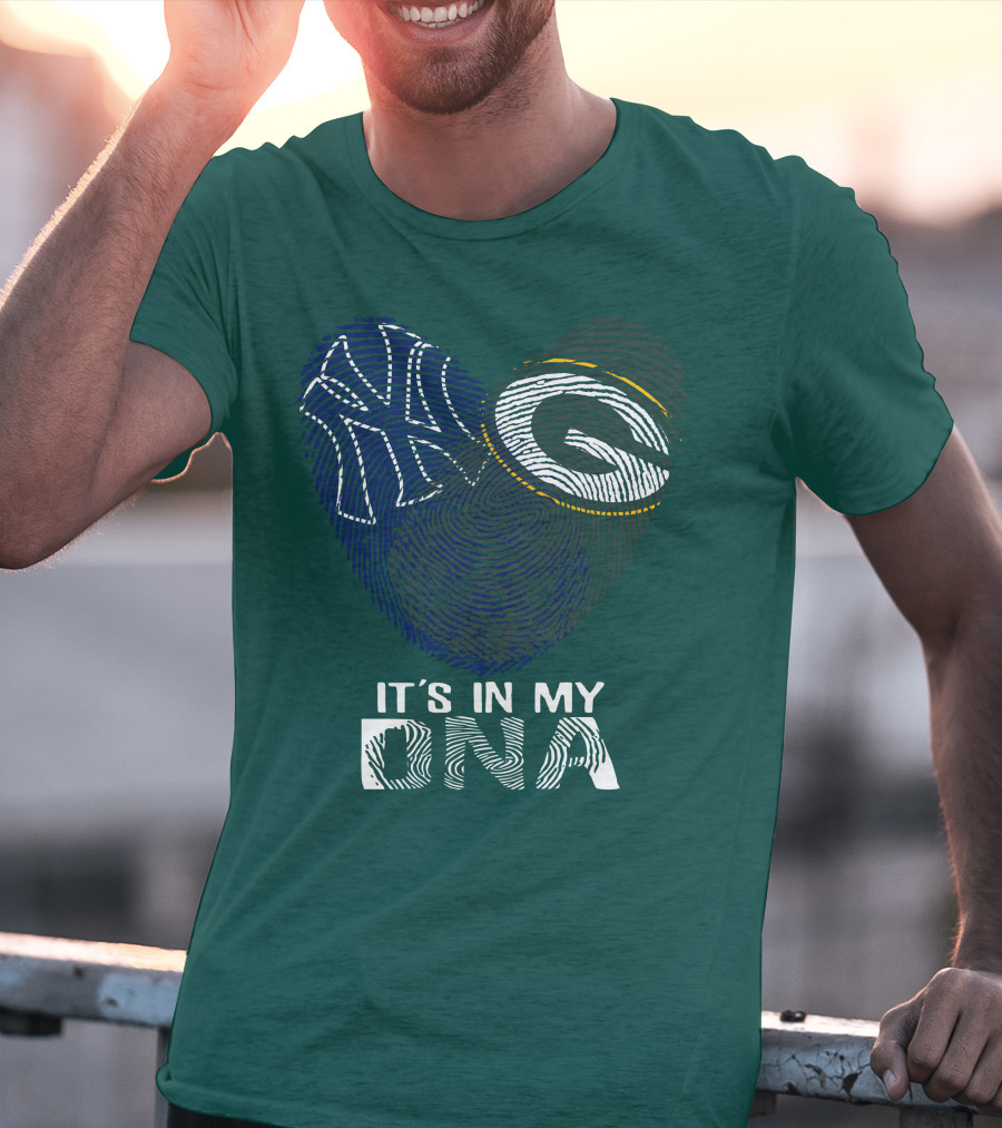 New York Yankees Green Bay Packers It's In My Dna T-Shirt