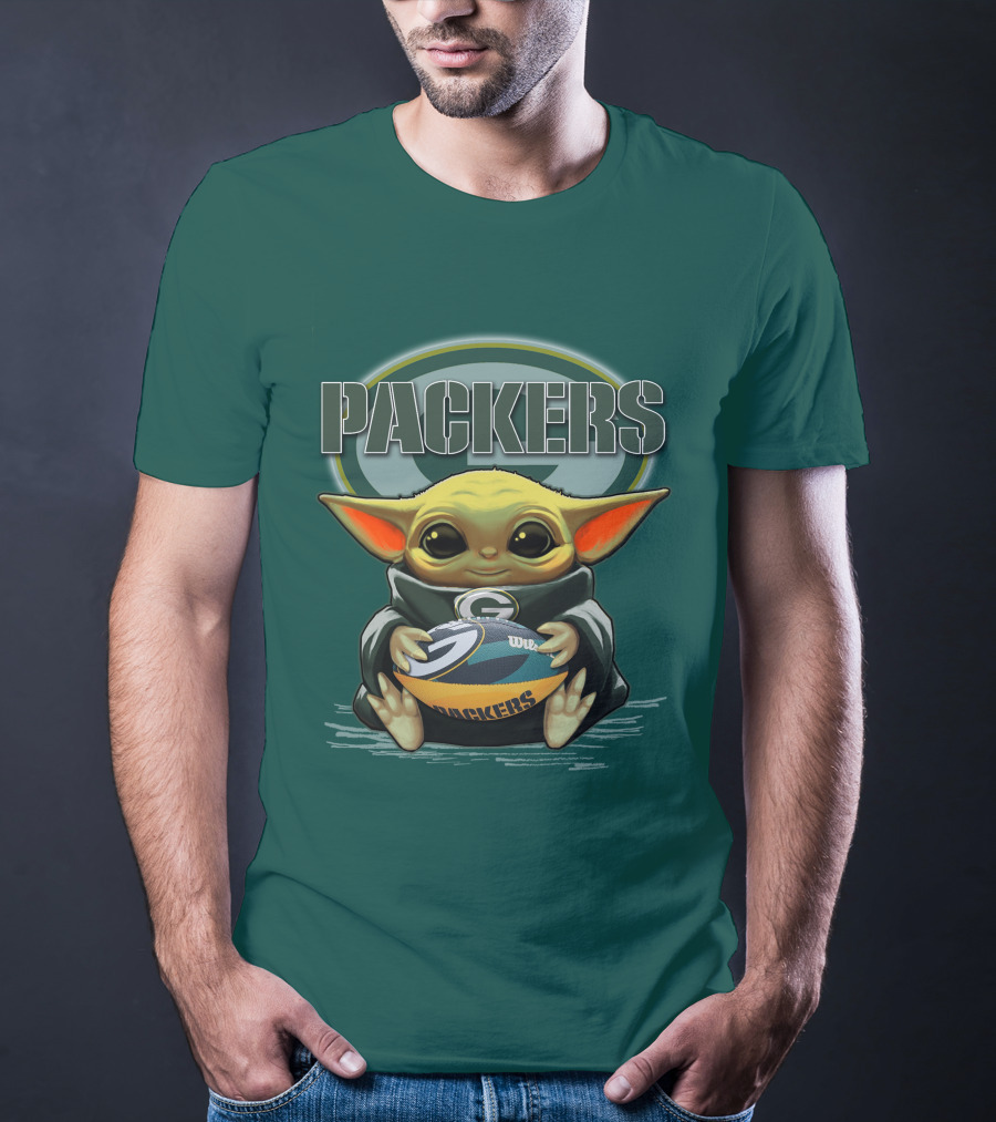 Packers Yoda Holding Green Bay Football T-Shirt