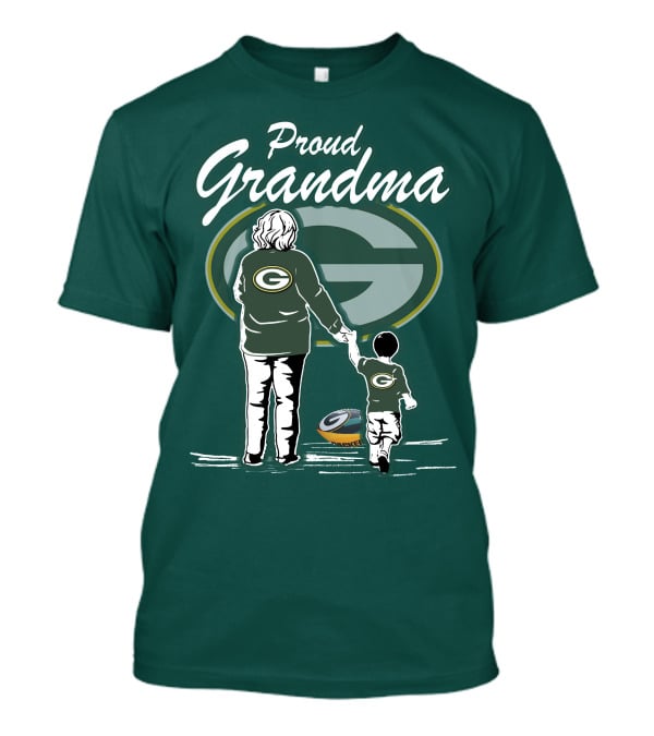 Proud Grandma Green Bay Packers Family Logo Scene T-Shirt
