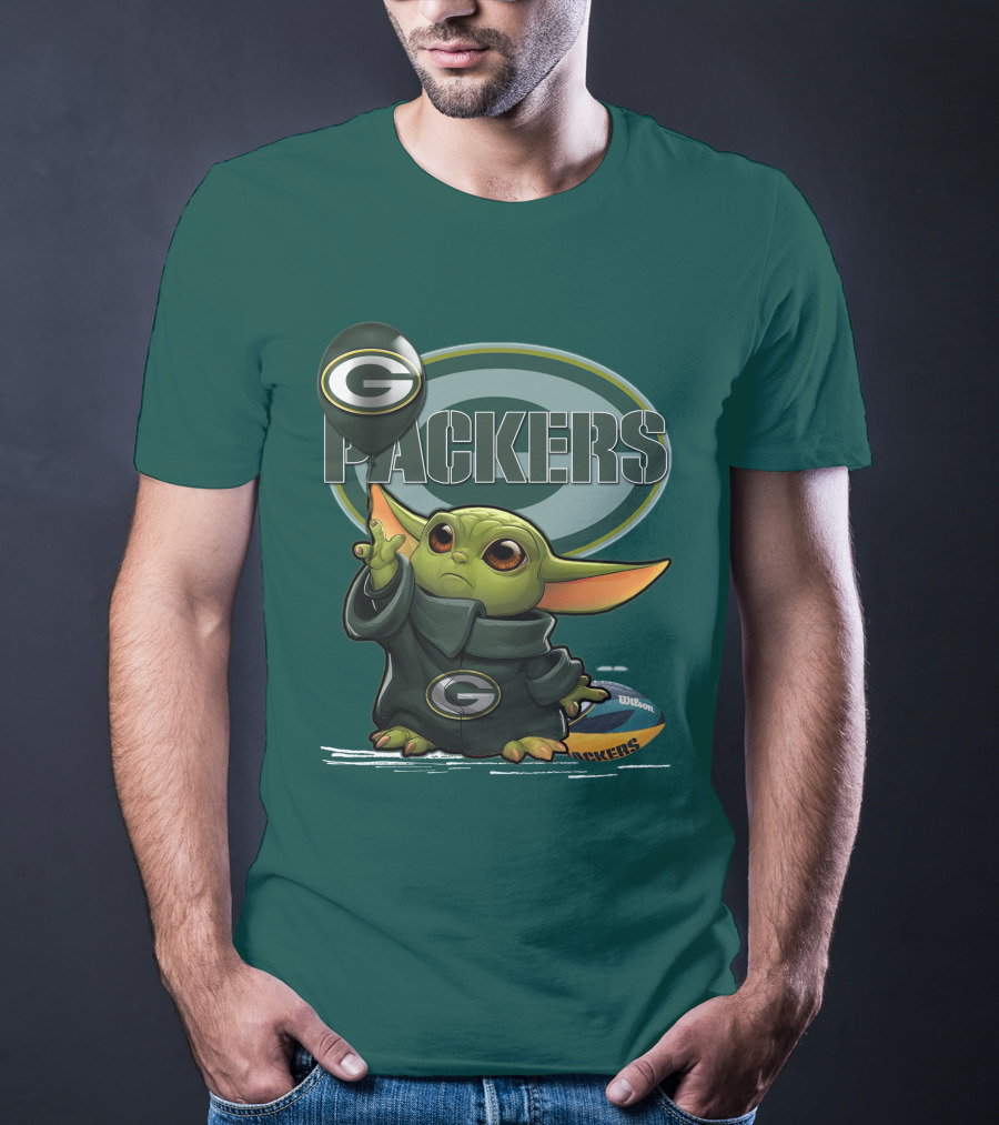 Yoda V1 Green Bay Packers Football Wilson T-Shirt