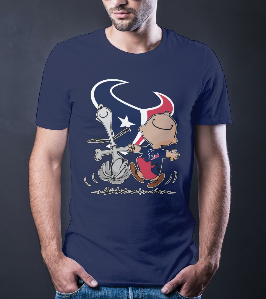 Houston Texans Snoopy And Friends Dance Vui Lòng Không Dùng Peanυts Này T-Shirt