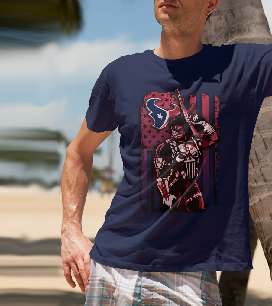 Houston Texans Marvel Punisher Star-Spangled Hero T-Shirt