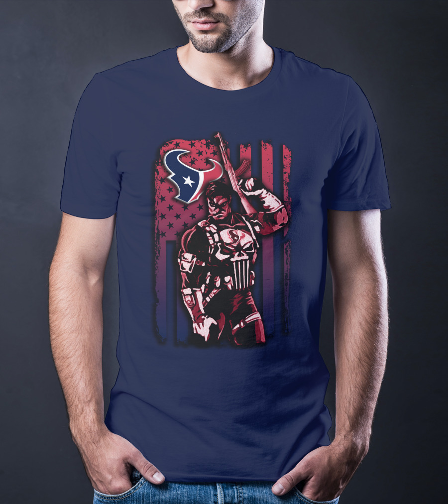 Houston Texans Marvel Punisher Star-Spangled Hero T-Shirt