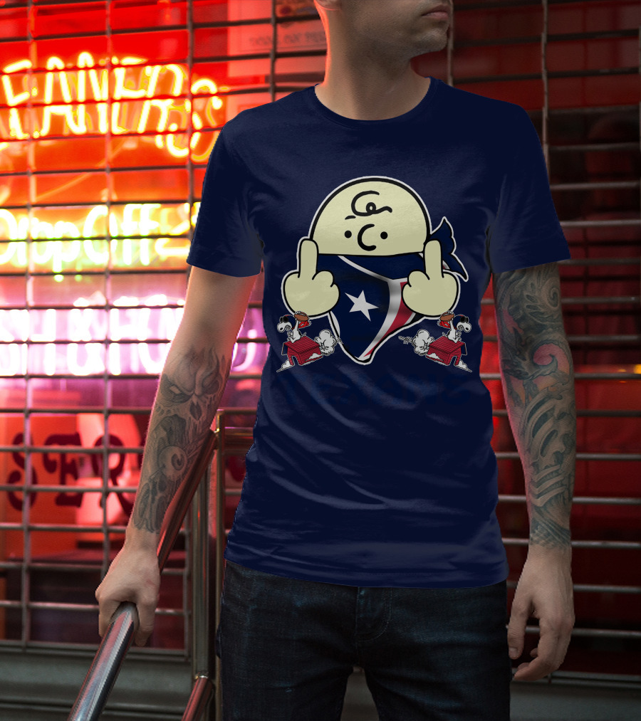 Houston Texans Snoopy Middle Finger T-Shirt