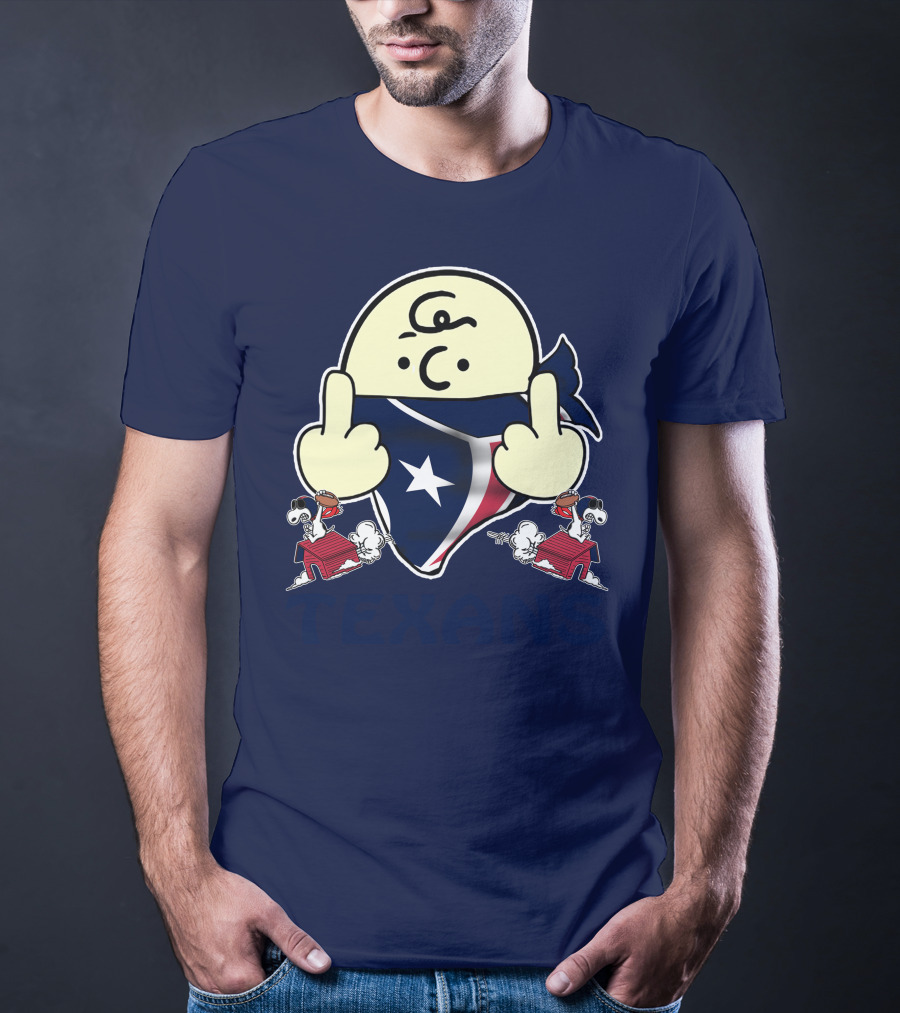 Houston Texans Snoopy Middle Finger T-Shirt