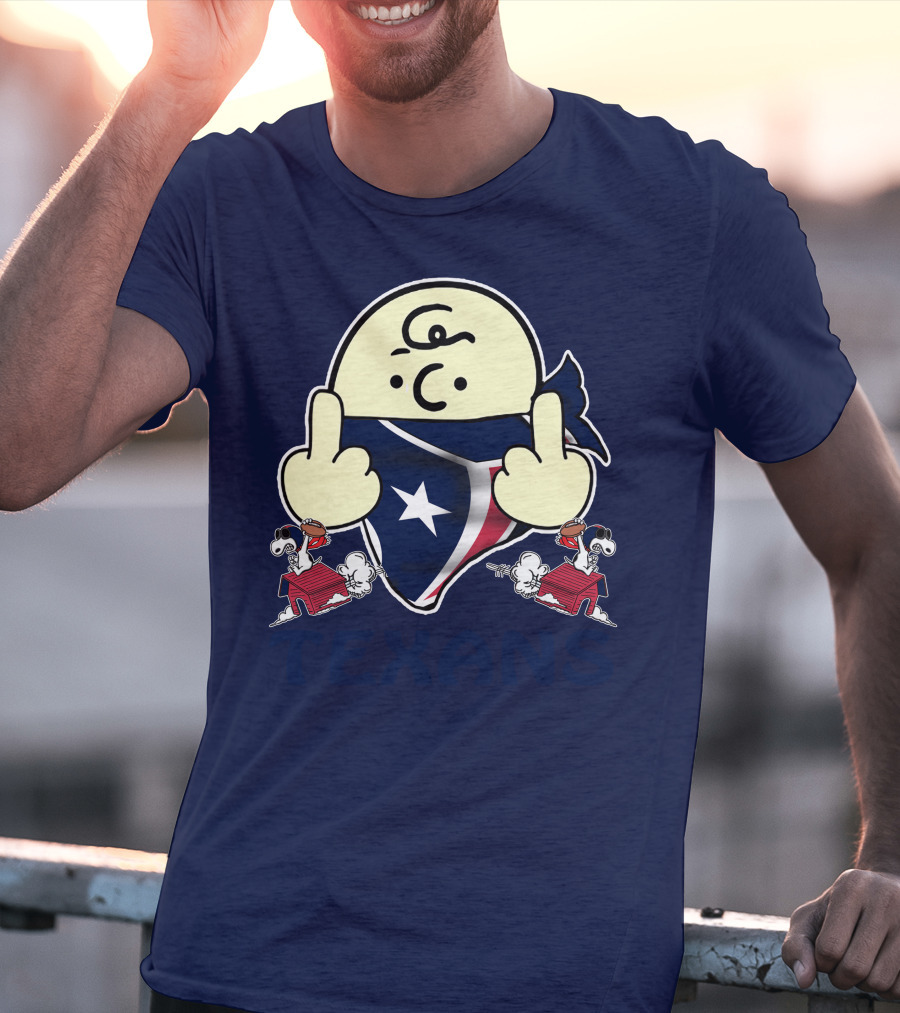 Houston Texans Snoopy Middle Finger T-Shirt