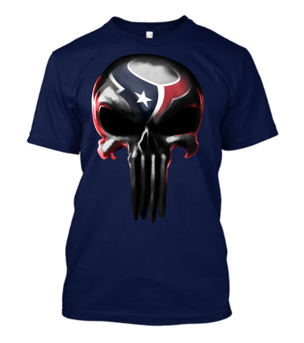 Houston Texans Punisher Skull T-Shirt