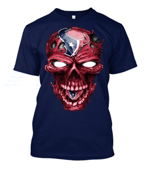Skull Houston Texans Logo Horror T-Shirt