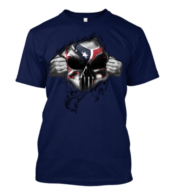 Houston Texans 67 Skull Texas Flag T-Shirt