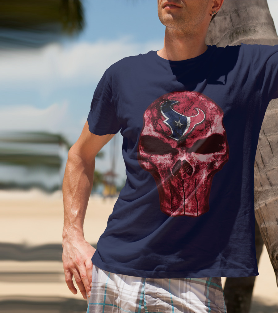 Houston Texans Skull Emblem T-Shirt