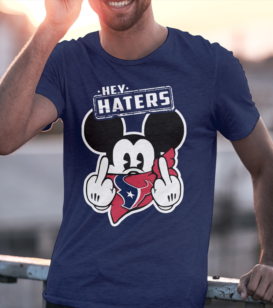 Hey Haters Mick Houston Texans Bandana Display T-Shirt