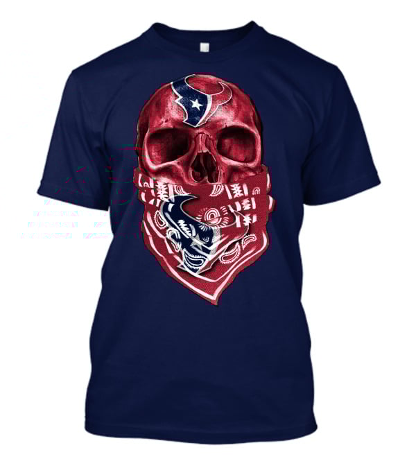 Houston Texans Skull Bandana T-Shirt