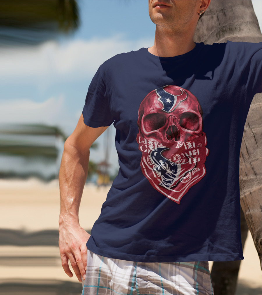 Houston Texans Skull Bandana T-Shirt