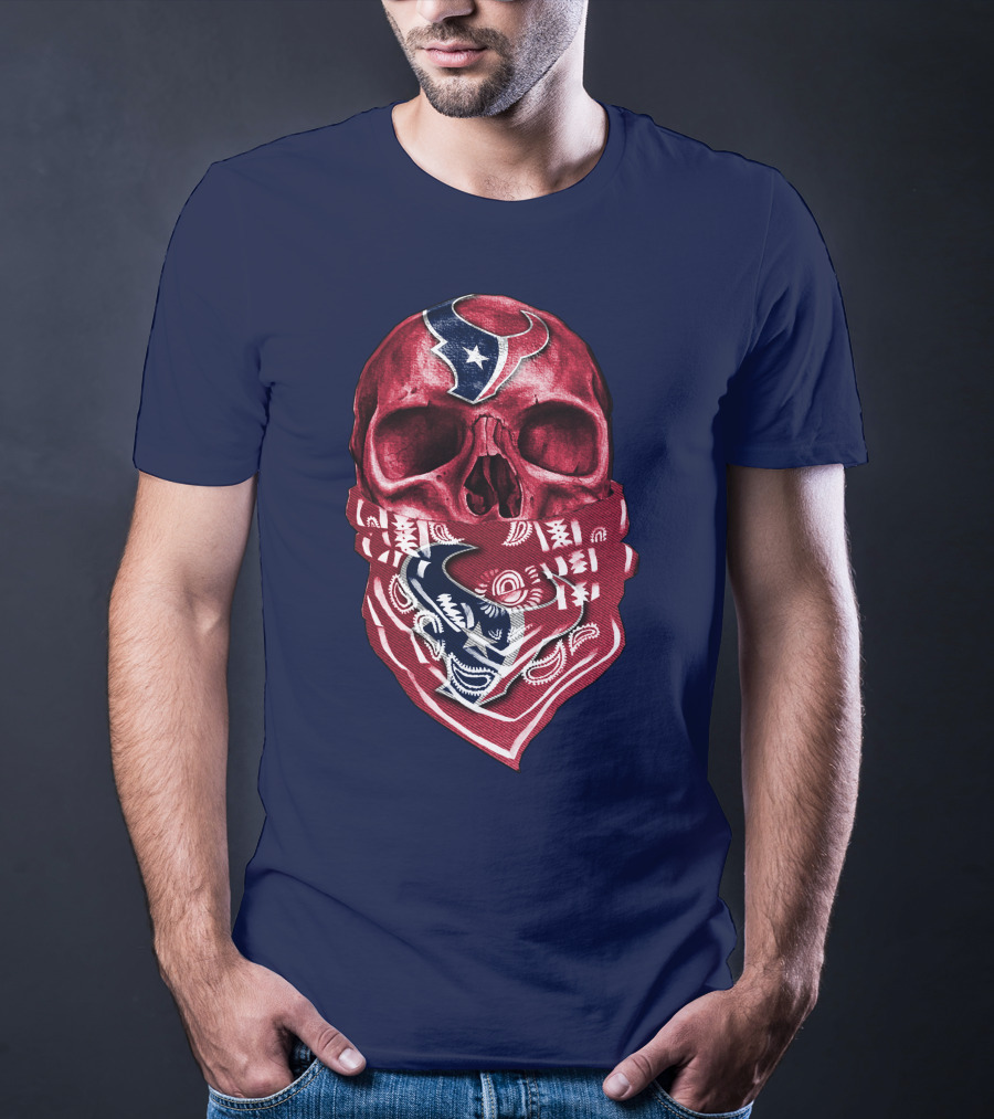 Houston Texans Skull Bandana T-Shirt