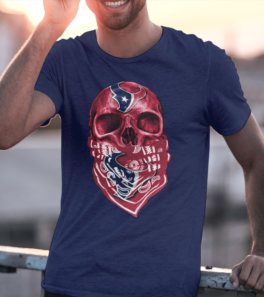 Houston Texans Skull Bandana T-Shirt