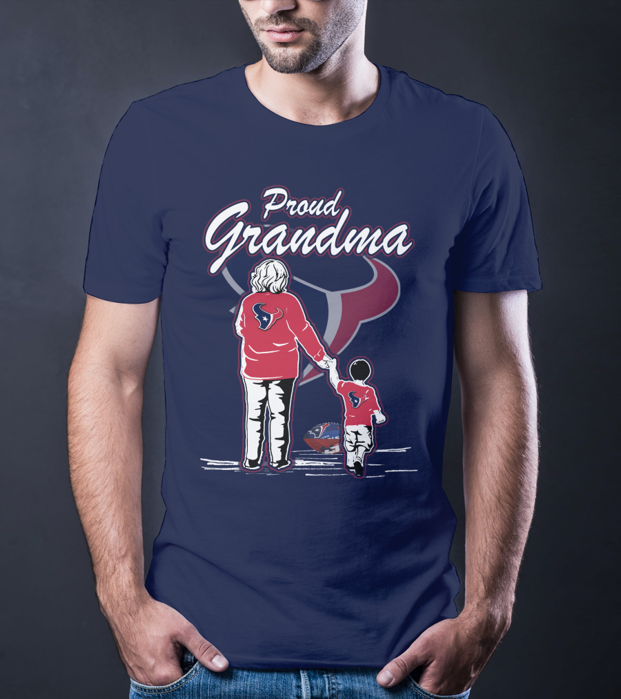 Proud Grandma Houston Texans Fan Family Football T-Shirt
