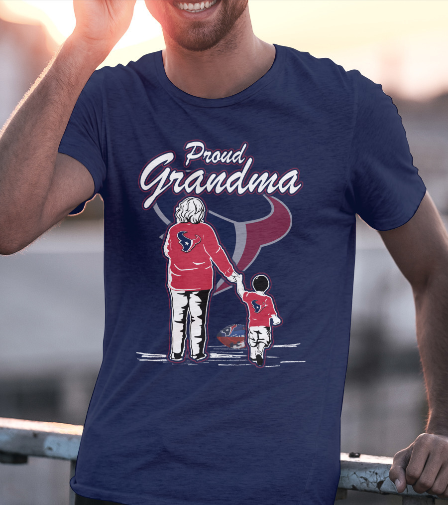 Proud Grandma Houston Texans Fan Family Football T-Shirt