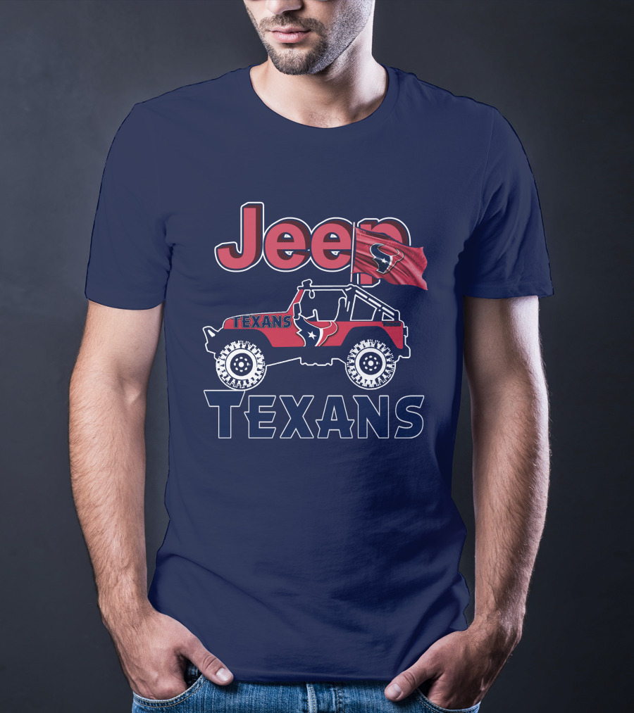 Jeep Texans Houston NFL Flag T-Shirt