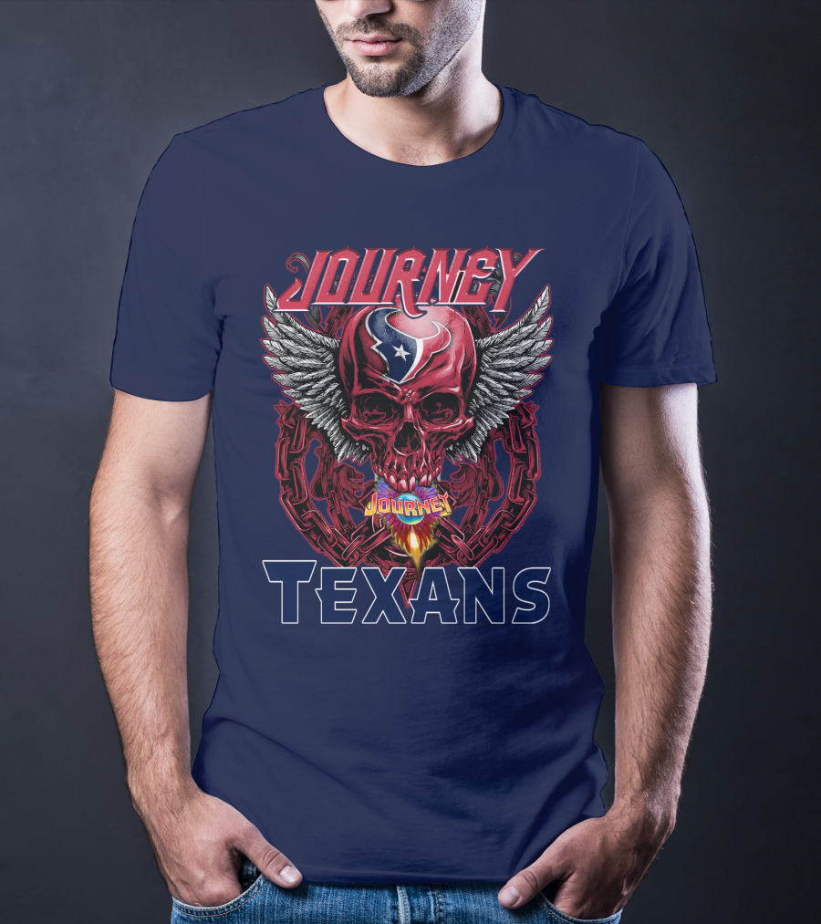 Journey Texans Skull Wings Nfl Fusion T-Shirt