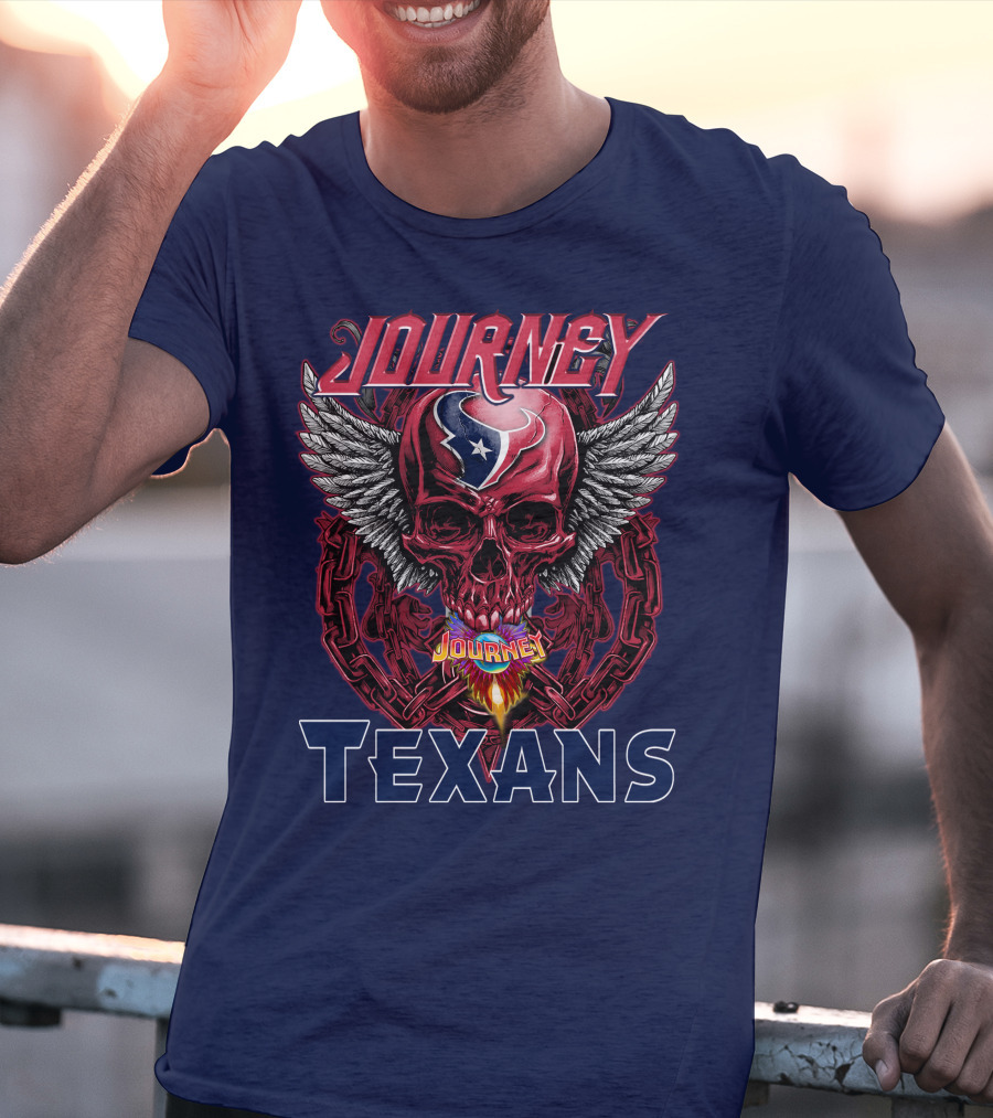 Journey Texans Skull Wings Nfl Fusion T-Shirt