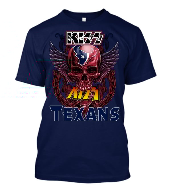 KISS Houston Texans Skull Wings T-Shirt