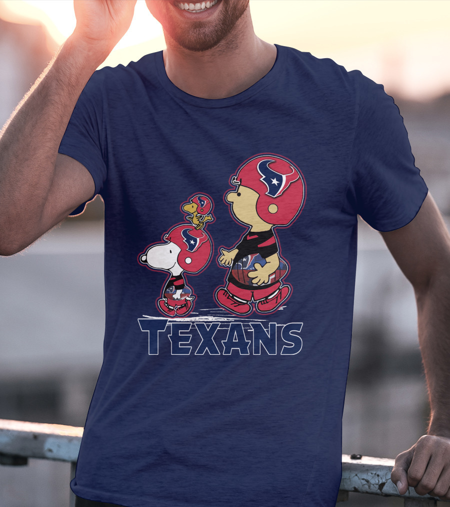 Houston Texans Snpfootball Cartoon Characters T-Shirt