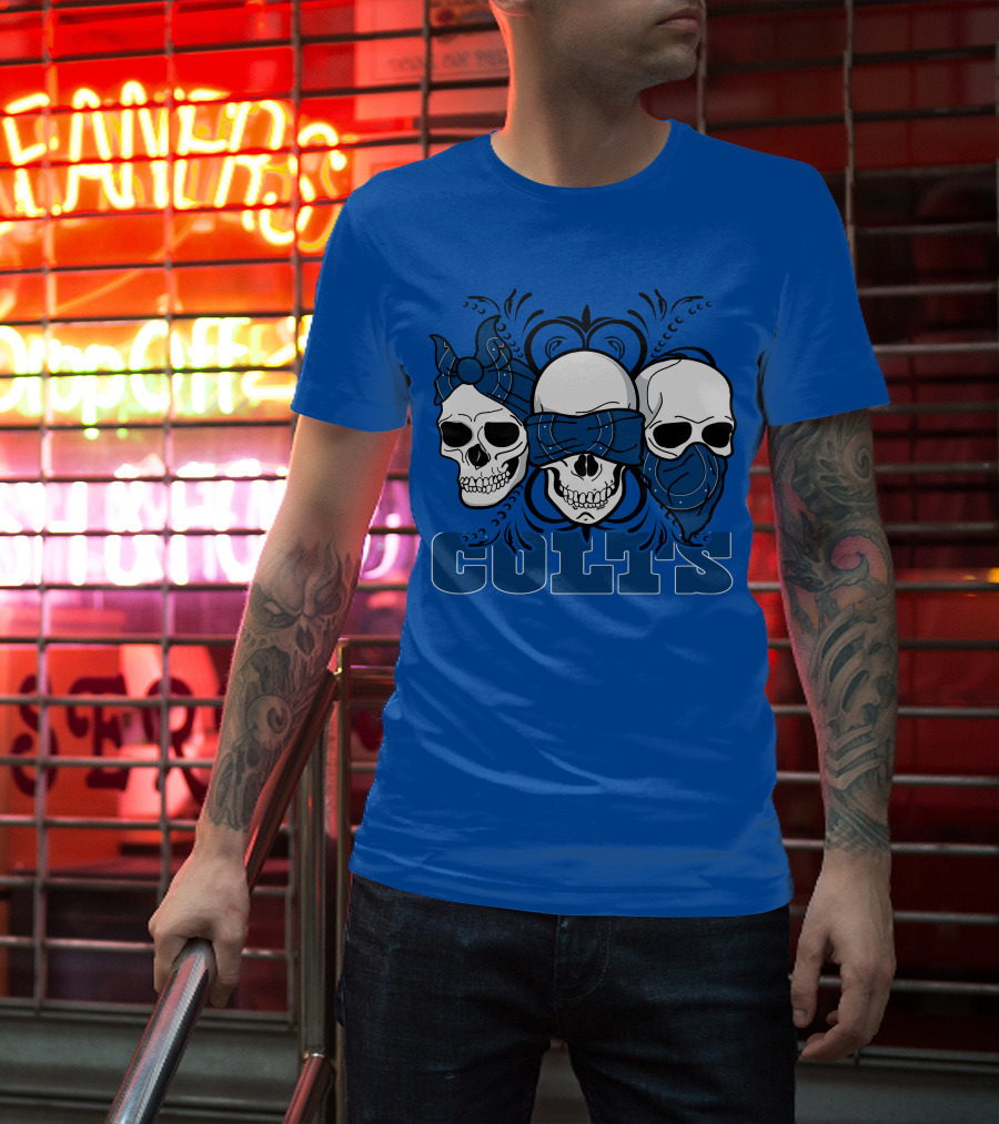 Colts 3 Skull Bandana T-Shirt