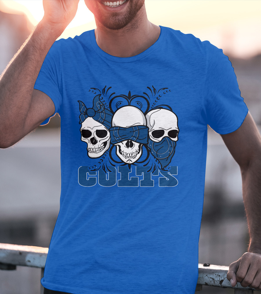 Colts 3 Skull Bandana T-Shirt