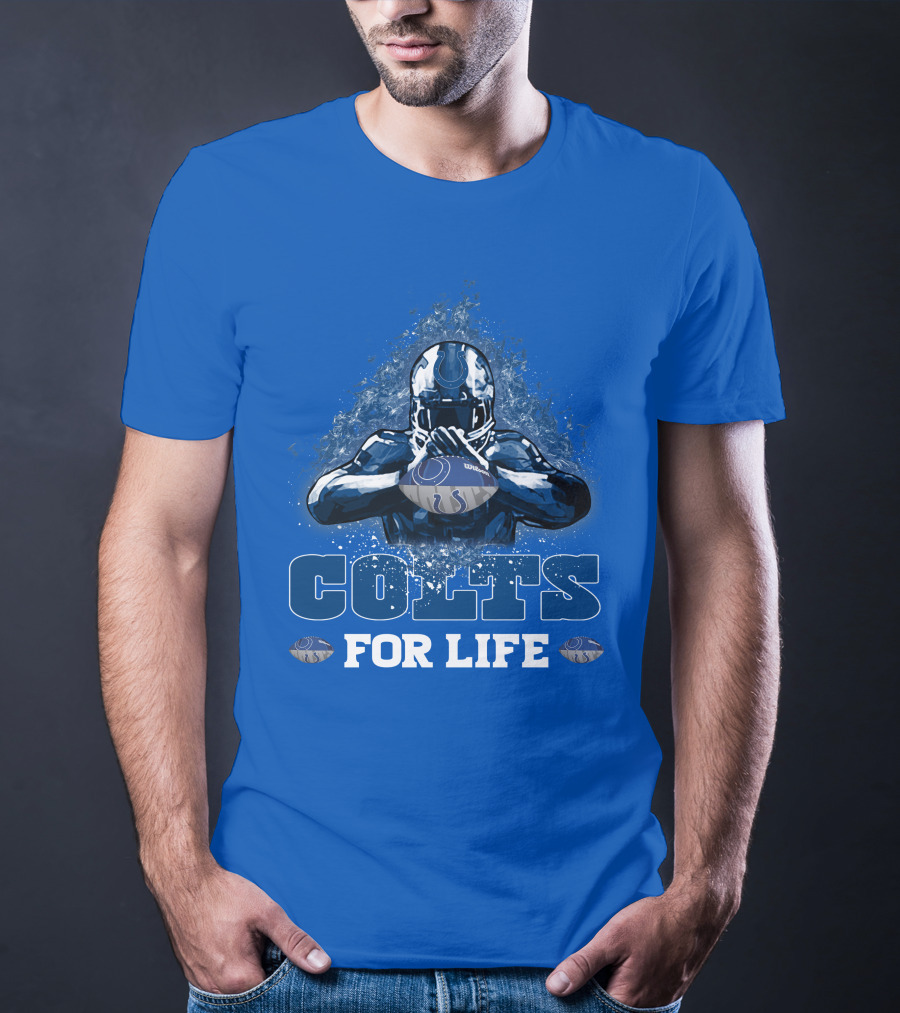 Colts For Life Indianapolis Football Fan Bold Passion T-Shirt