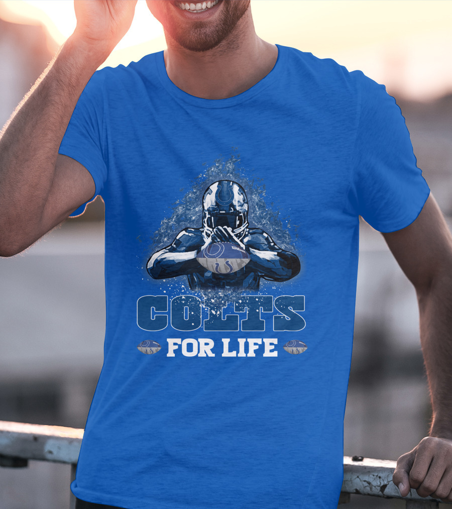 Colts For Life Indianapolis Football Fan Bold Passion T-Shirt