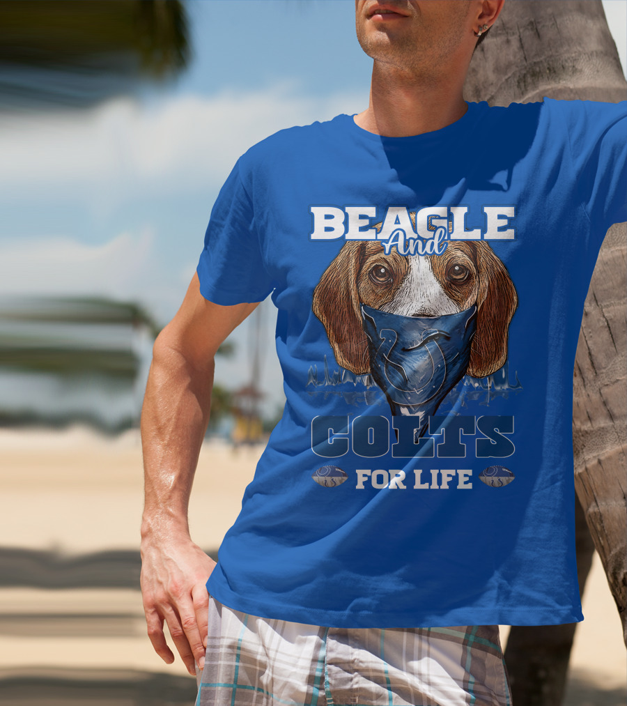 Beagle And Colts For Life Indianapolis Colts T-Shirt