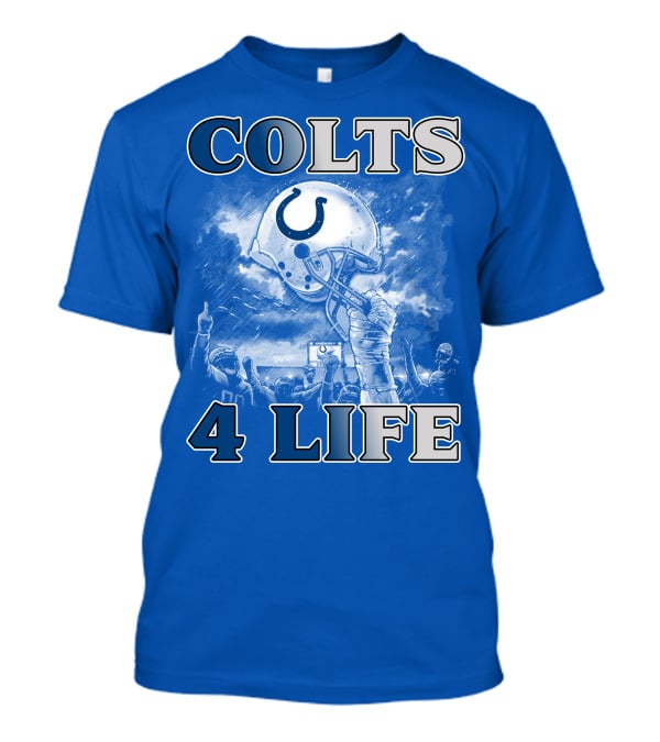 Colts 4 Life Indianapolis Colts Helmet And Fans Celebration T-Shirt