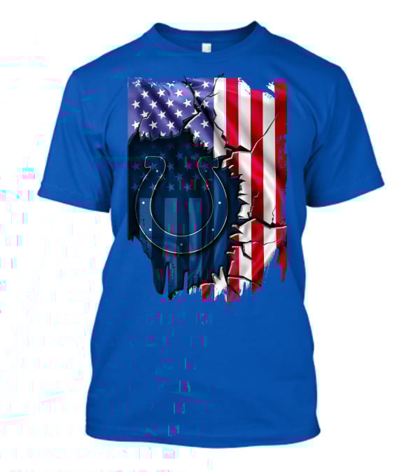 American Flag Indianapolis Colts Horseshoe T-Shirt