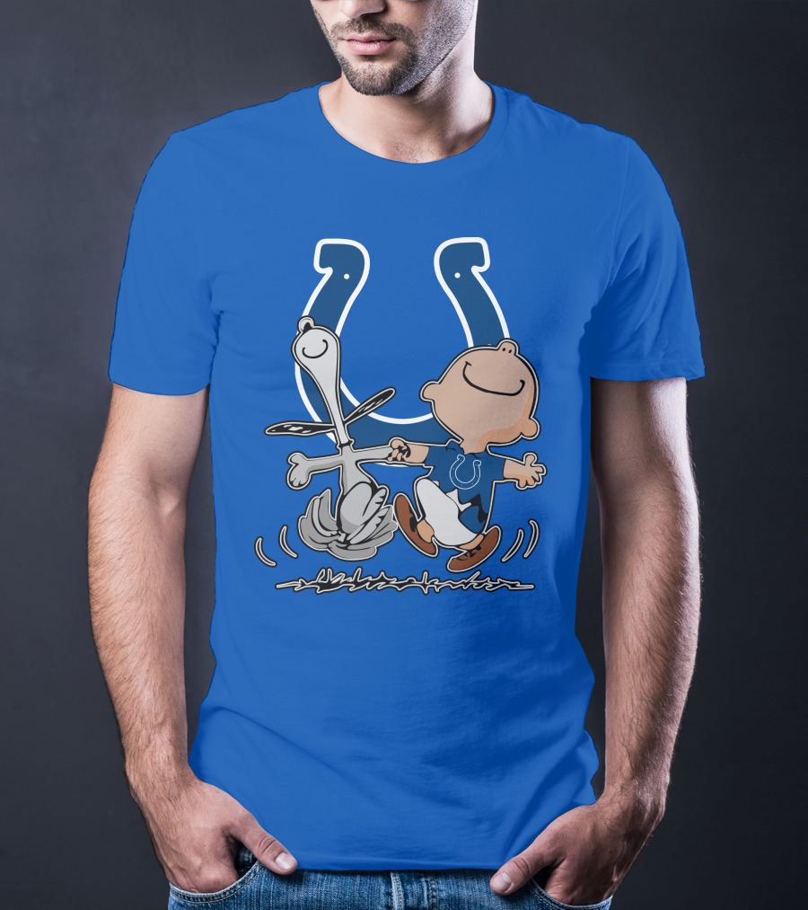 Indianapolis Colts Snoopy And Charlie Brown Dancing T-Shirt