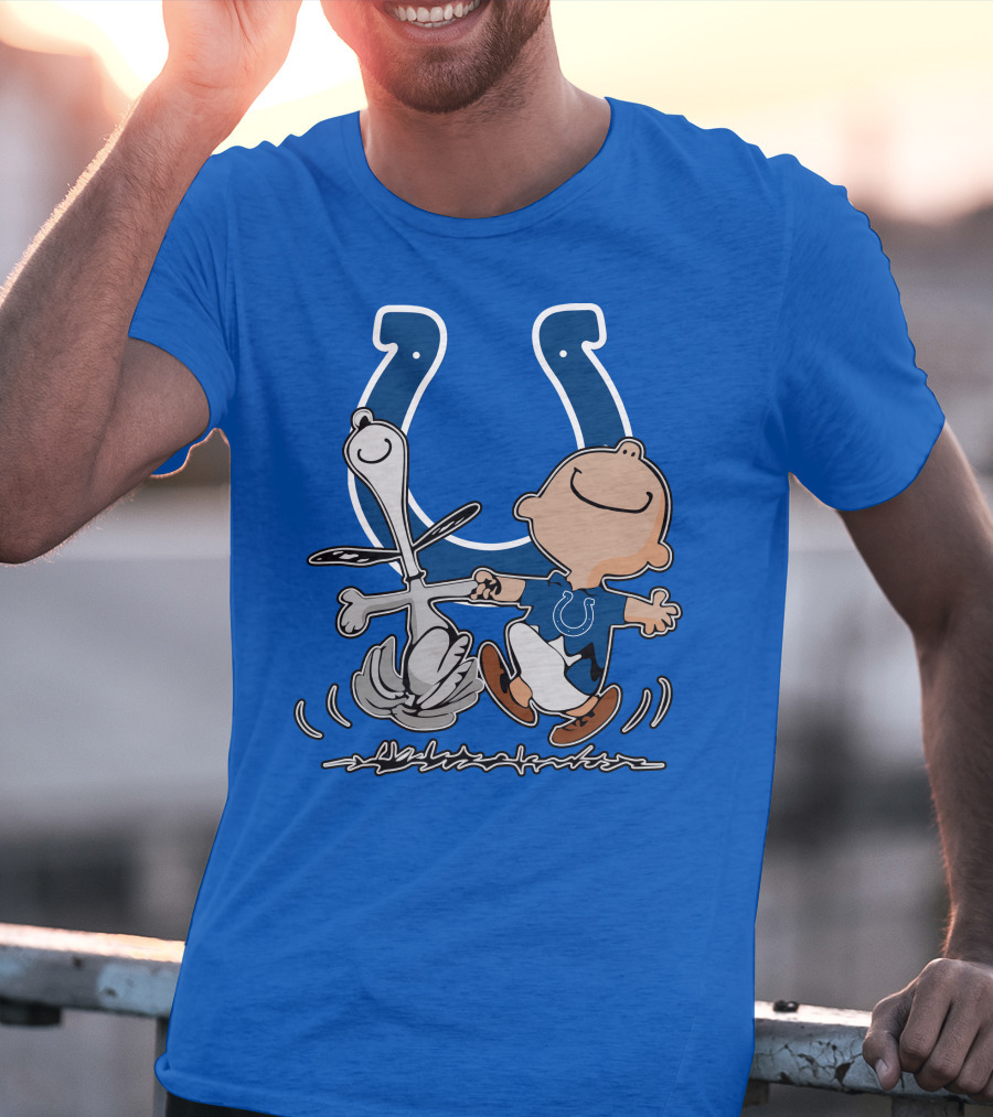 Indianapolis Colts Snoopy And Charlie Brown Dancing T-Shirt